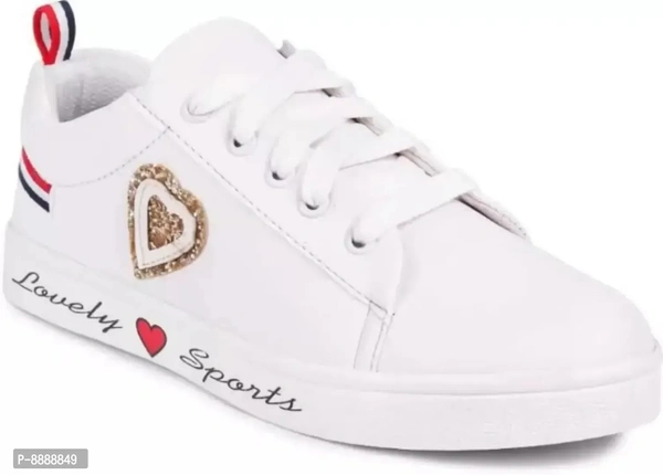 Classic Synthetic Sneakers for Women - 38