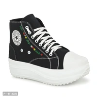 Stylish Fancy Canvas Casual Shoes Sneakers For Women - 4