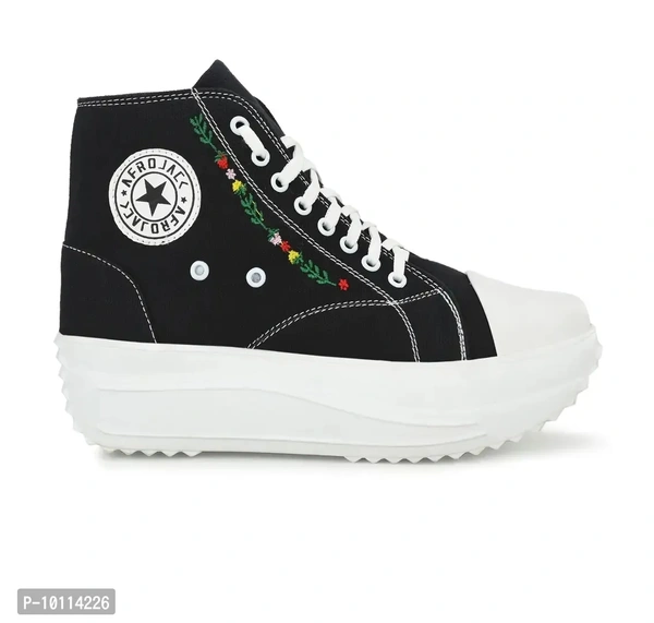 Stylish Fancy Canvas Casual Shoes Sneakers For Women - 5