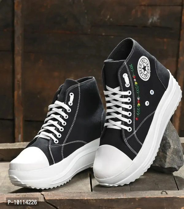 Stylish Fancy Canvas Casual Shoes Sneakers For Women - 6