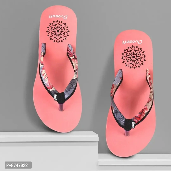 Stylish Synthetic Leather Slippers For Women - 4