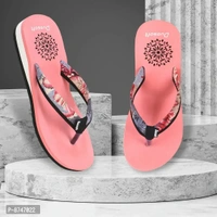 Stylish Synthetic Leather Slippers For Women - 4