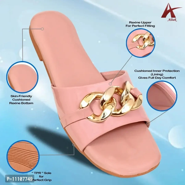 Women Solid Casual Slippers - 4