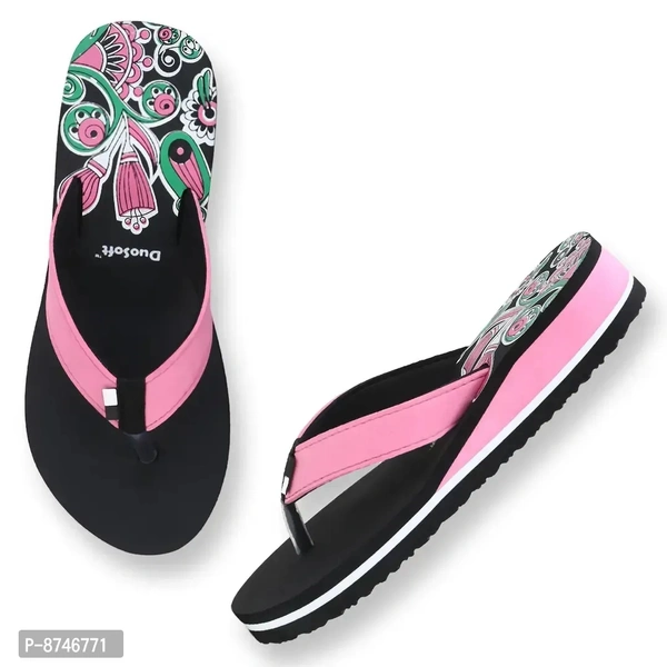 Stylish Synthetic Leather Slippers Flip Flops Combo For Women Pack Of 2 - 7