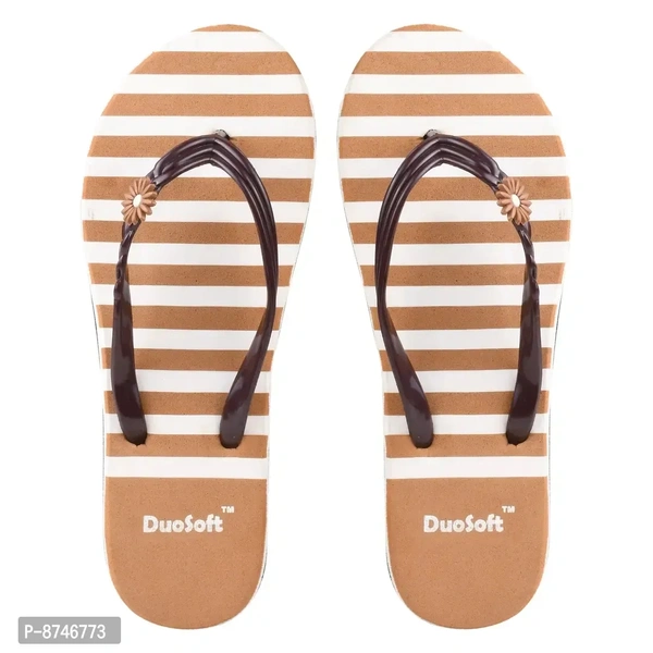 Stylish Synthetic Leather Slippers Flip Flops Combo For Women Pack Of 2 - 6
