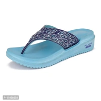 Elegant Blue EVA Solid Flip Flops For Women - 37