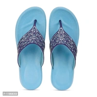 Elegant Blue EVA Solid Flip Flops For Women - 38
