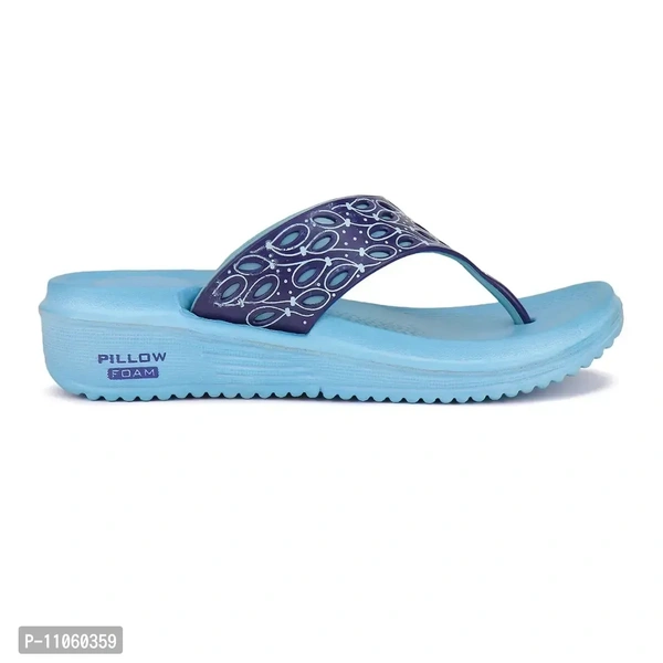 Elegant Blue EVA Solid Flip Flops For Women - 41