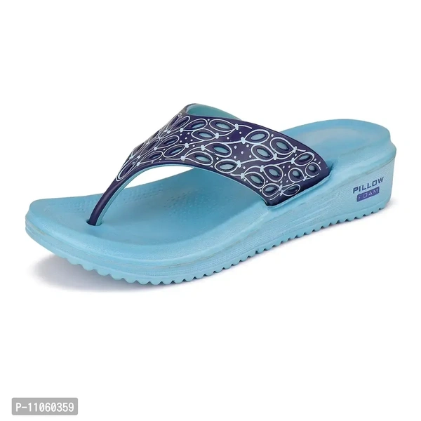 Elegant Blue EVA Solid Flip Flops For Women - 41