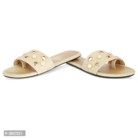 Elegant Silver Synthetic Women's Slippers