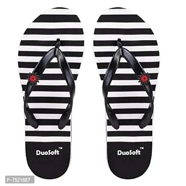 Duosoft Stylish Comfort Super Soft, Casual Durable Anti-Skid, Light Weight Fabrication Flip Flop Slipper For Womens Girls, Material: Eva, (DS-005), Pack of 2, Size: 4 to 8. - 5