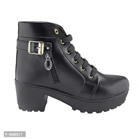 HimQuen Women's Fashion Casual Outdoor High Heel Ankle Boot, Black, 5 UK - 9