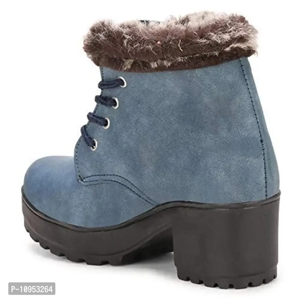 Rodricks Stylish and Comfortable Ankle Length Boots for Women & Girls Sky Blue - 37