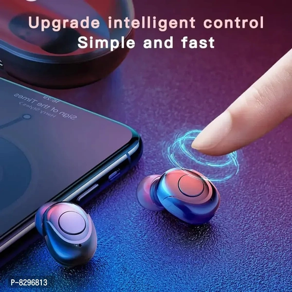 Stonx T2 TWS 5.0 Wireless Bluetooth Earbuds with 1500mah Power Bank and Led Display for Men and Women Color - Black