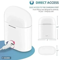 i7s Bluetooth Truly Wireless in Ear Earbuds with Mic (White) l Wireless Charging Case| Bluetooth
