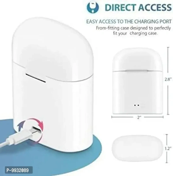 i7s Bluetooth Truly Wireless in Ear Earbuds with Mic (White) l Wireless Charging Case| Bluetooth
