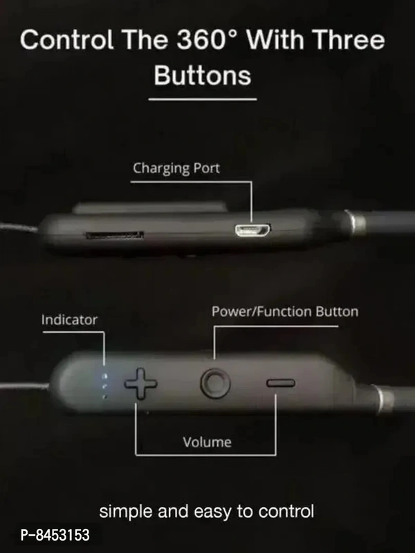 One Plus Bullet Neckband in Ear Wireless Bluetooth Neckband With Mic
