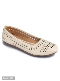 Women Stylish Beige Synthetic Bellies - 5