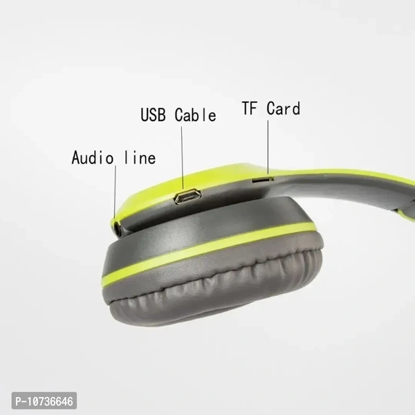 P47 Wireless Bluetooth Portable Sports Headphones with Microphone, Stereo FM, Memory Card Support
