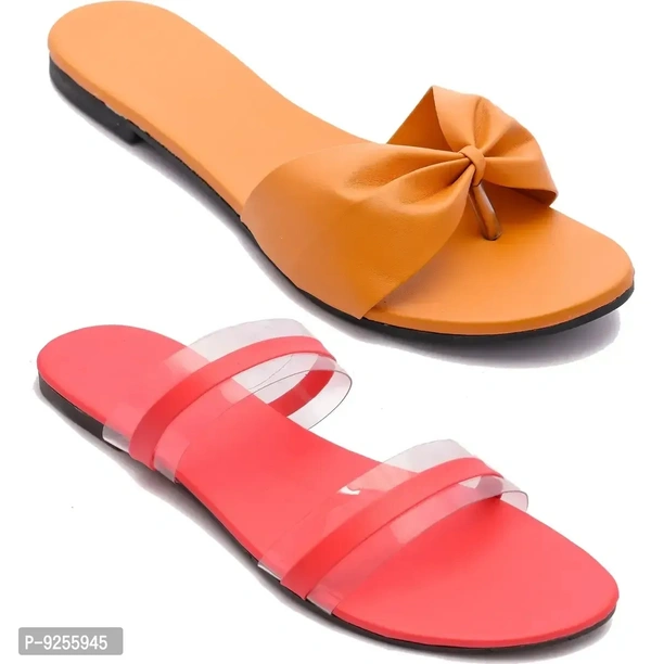 Stylish Synthetic Leather Flats For Women - 41