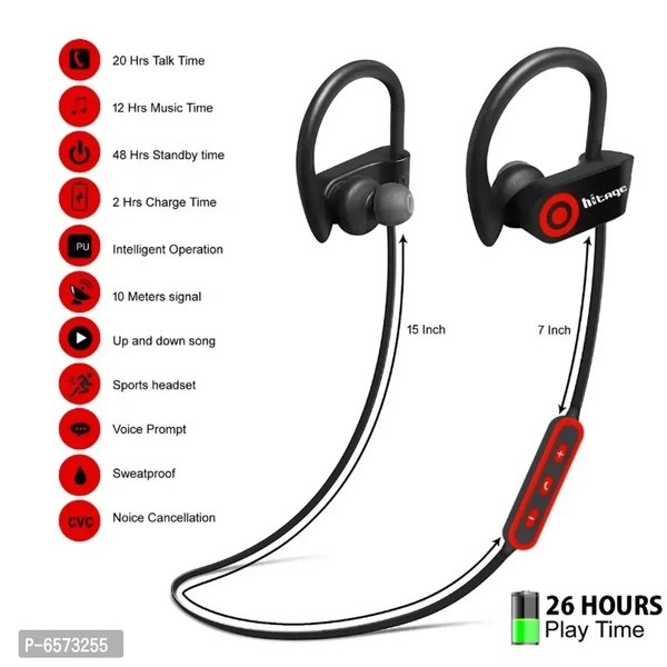 Hitage MBT-5135 Neckband Wireless Earphones With Mic HITAGE Bluetooth Headphones and Earphones