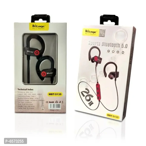 Hitage MBT-5135 Neckband Wireless Earphones With Mic HITAGE Bluetooth Headphones and Earphones