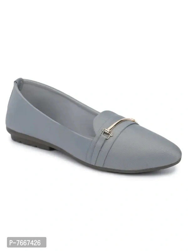 Comfortable Grey Synthetic Solid Bellies For Women - 36
