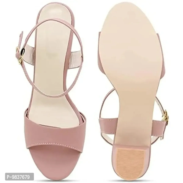 Maango Sitar Women's & Girl's Hell Sandal Baby Pink (numeric_7) - 7
