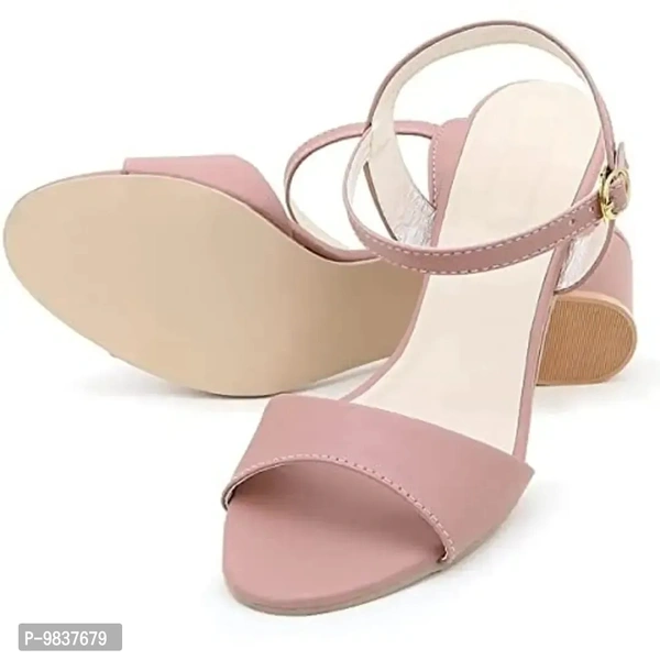 Maango Sitar Women's & Girl's Hell Sandal Baby Pink (numeric_7) - 7