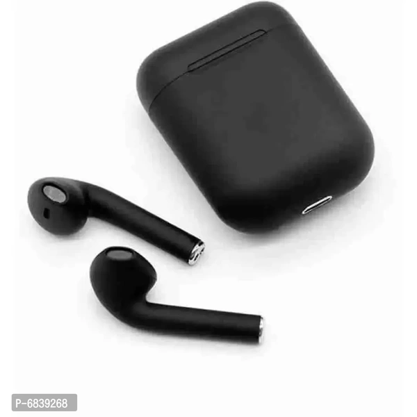 True Wireless Bluetooth Airpods With Mic Black IN Pods Long Battery Life Clear Voice Calling Bluetooth Headset