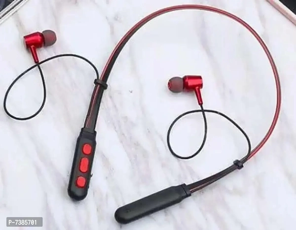 LEZZIE Latest Version B11 Neckband Bluetooth Neckband B11 for All Smartphones Tablets Bluetooth Headset (Red, In the Ear)