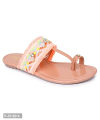 Stylish Fancy Pink Synthetic Solid Flat Ballerinas For Women - 36