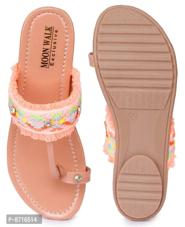 Stylish Fancy Pink Synthetic Solid Flat Ballerinas For Women - 36