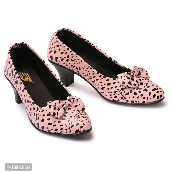 Stylish Fancy Synthetic Heel Dots Design Bellerinas For Women And Girls - 37