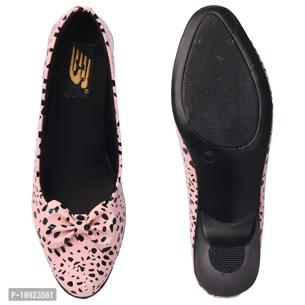 Stylish Fancy Synthetic Heel Dots Design Bellerinas For Women And Girls - 37