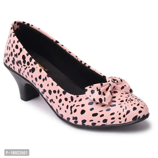Stylish Fancy Synthetic Heel Dots Design Bellerinas For Women And Girls - 40