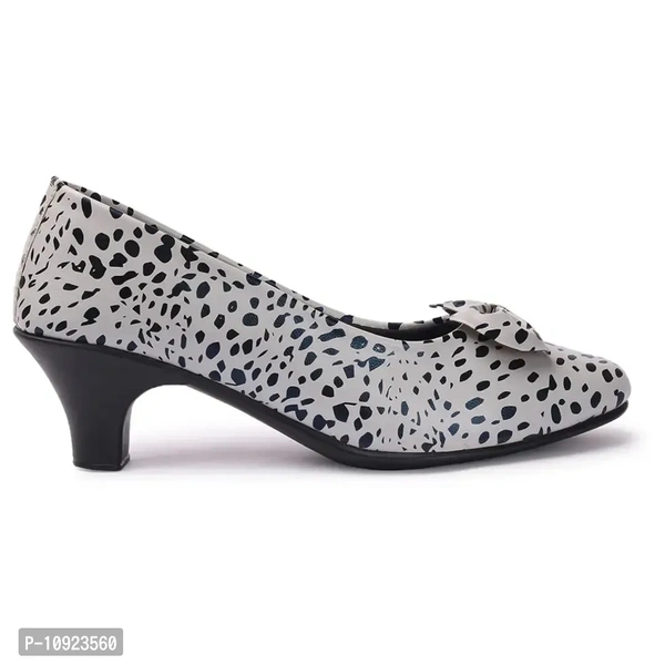 Stylish Fancy Synthetic Heel Dots Design Bellerinas For Women And Girls - 37