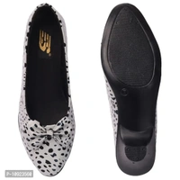 Stylish Fancy Synthetic Heel Dots Design Bellerinas For Women And Girls - 37