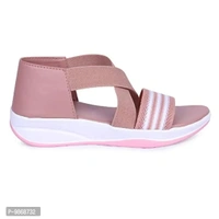 perfect step Stylish Flotter Striped Design sandals for Women's/Girls (Pink, numeric_7)  - 6
