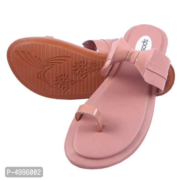 Stylish Artificial Leather Pink Fashion Flats For Women - 8