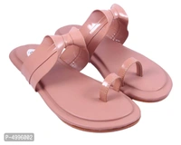 Stylish Artificial Leather Pink Fashion Flats For Women - 8