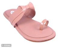 Stylish Artificial Leather Pink Fashion Flats For Women - 8