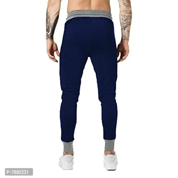 THE ARCHER Men's Slim Fit Cotton Trackpant - Navy Blue, XL