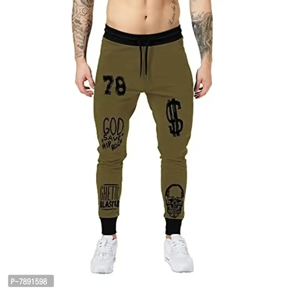 JUGULAR Men's Slim Fit Cotton Track Pant (1JG-JOG-78_Black_78) - M
