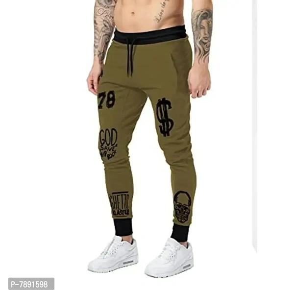 JUGULAR Men's Slim Fit Cotton Track Pant (1JG-JOG-78_Black_78) - M