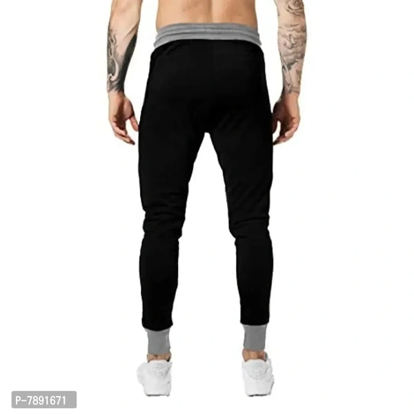 THE ARCHER Men's Regular Fit Joggers (JOGBLACK1_Black_Small) - S