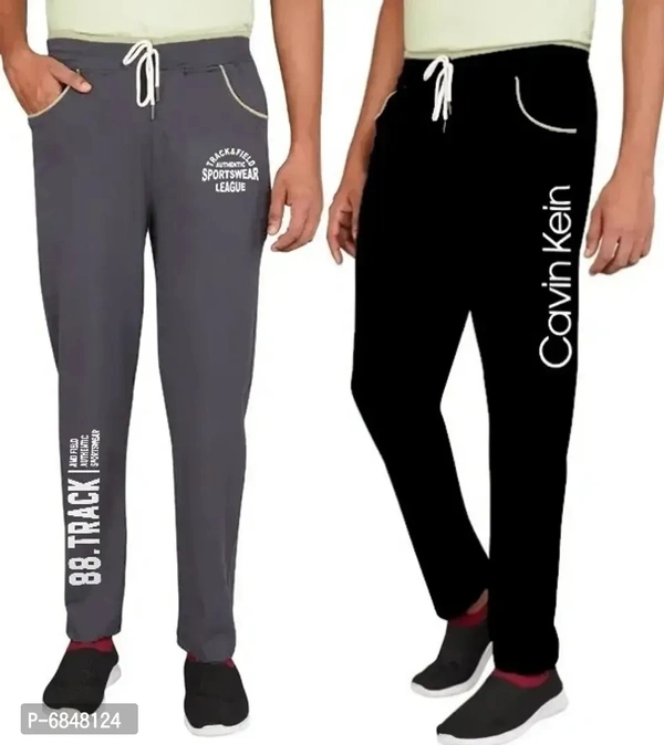 Men Cotton Blend Streachable Trackpant Combo Pack Of 2 - 32