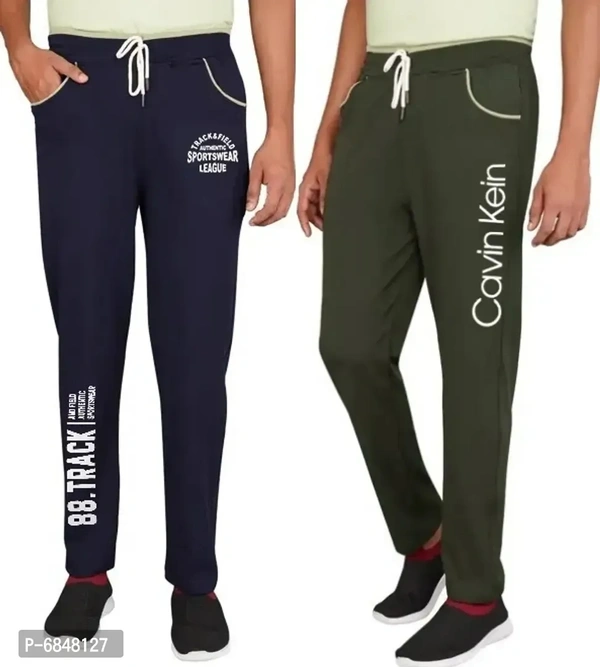 Men Cotton Blend Streachable Trackpant Combo Pack Of 2 - 32