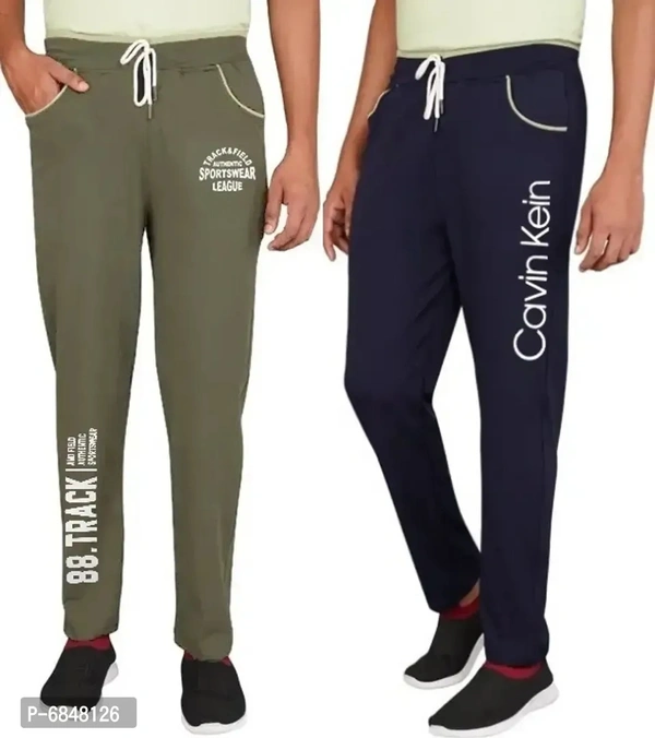 Men Cotton Blend Streachable Trackpant Combo Pack Of 2 - 32