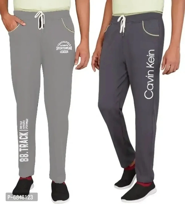 Men Cotton Blend Streachable Trackpant Combo Pack Of 2 - 34